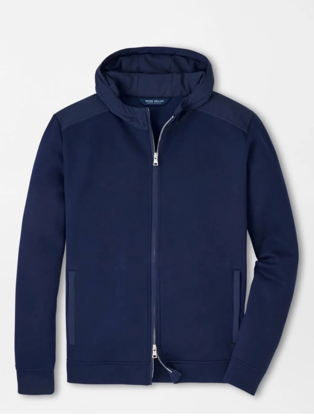 Peter Millar Winsome Navy Hooded Full-Zip Jacket Sz L